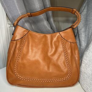 Sole Society Large Brown Shopper Bag Purse Leopard Print Interior Messenger Tote